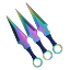 Neptune Throwing Knife Set w/Ninja Symbol