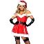 Women's Naughty Santa Costume - 3 Pc