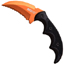 MTech USA Hawkbill Serrated Blade Fixed Knife w/ Sheath