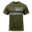 Thin Blue Line with US Flag T-Shirt