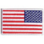 Iron On  Sew On Embroidered US Reverse Flag Patch