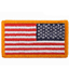 Iron On  Sew On Embroidered US Reverse Flag Patch