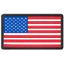PVC US Flag Patch With Hook Back