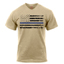 Thin Blue Line with US Flag T-Shirt