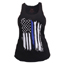 Thin Blue Line Flag Racerback Women Tank Top