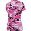 Womens Long Length Camo V-Neck T-Shirt
