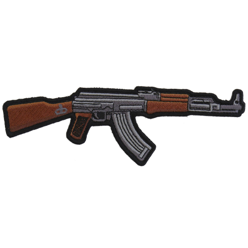 AK 47 Right Assault Rifle Gun Patch 6x2 Inch
