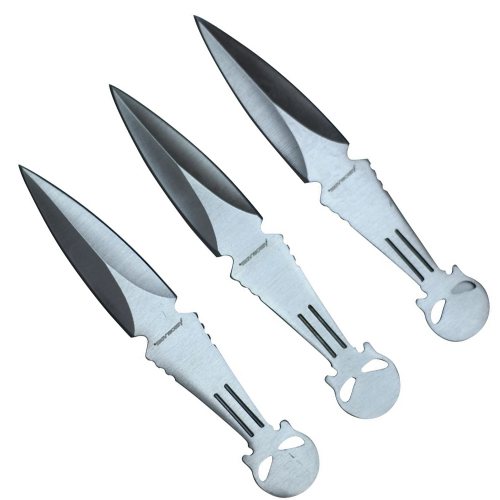 Punisher Skull Head 6.5' Throwing Knife Set w/Sheath