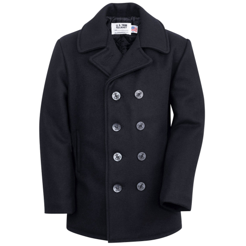 Schott NYC Melton Wool Pea Coat 32 oz