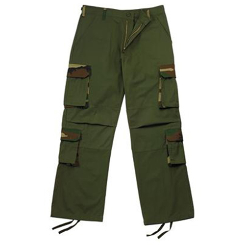 Ultra Force Rigid w/ Woodland Camo Accent Fatigues - Olive Drab
