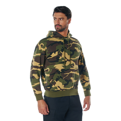 Mens Camo Pullover Hooded Sweatshirt