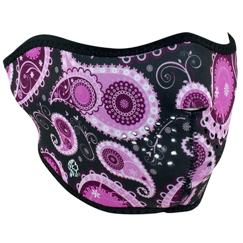 Neoprene Purple Paisley 12 Face Mask